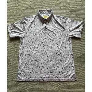 Nicklaus Eco-Choice Polo‎ Shirt - Beach Theme - White/Blue/Pink - Large